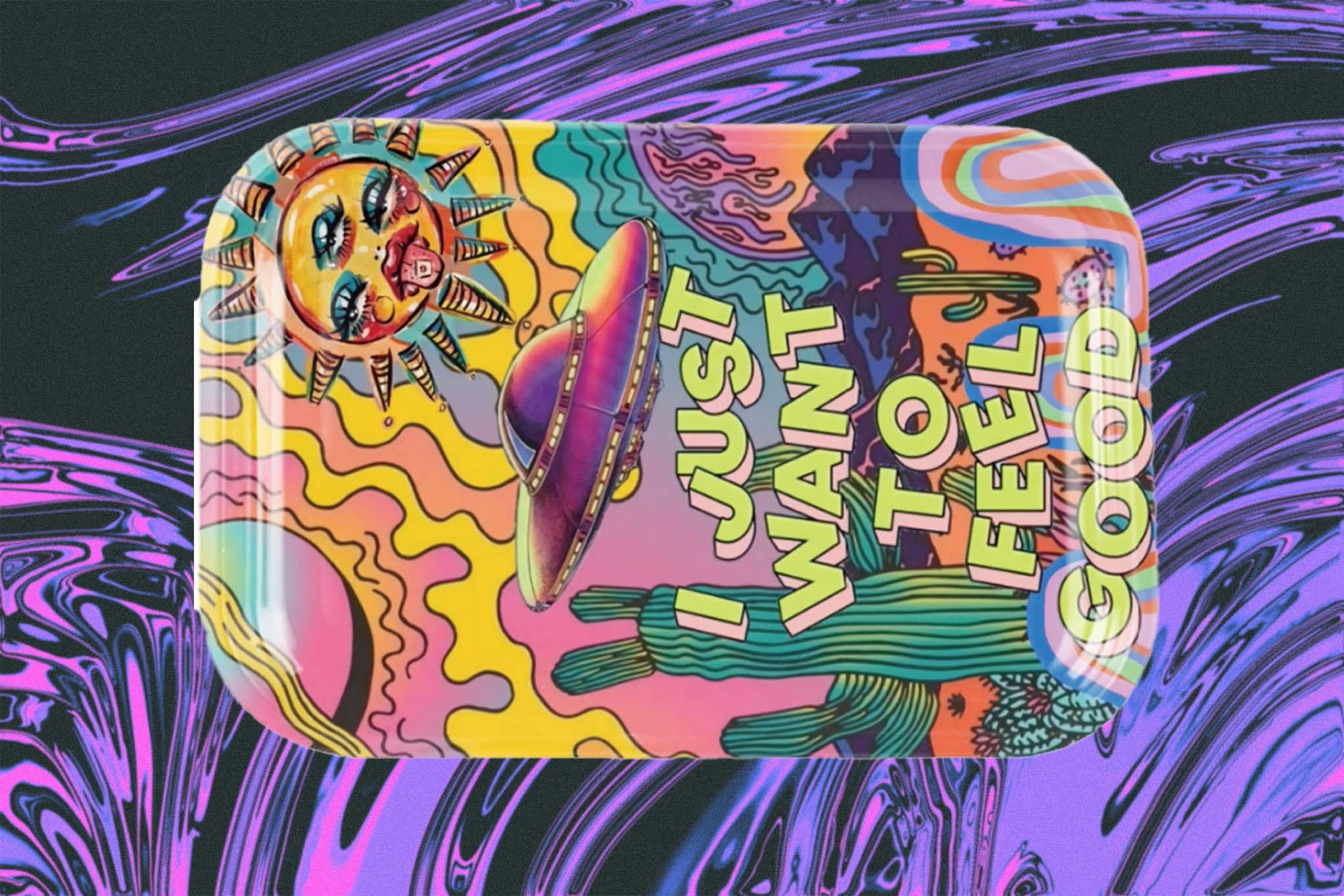 Amazon.com: 90s Y2K Retro Feel Good Tray for Men & Women – Trippy